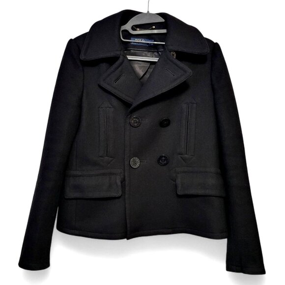 Polo Ralph Lauren Cropped Wool Peacoat Double-Breasted - Picture 3 of 13